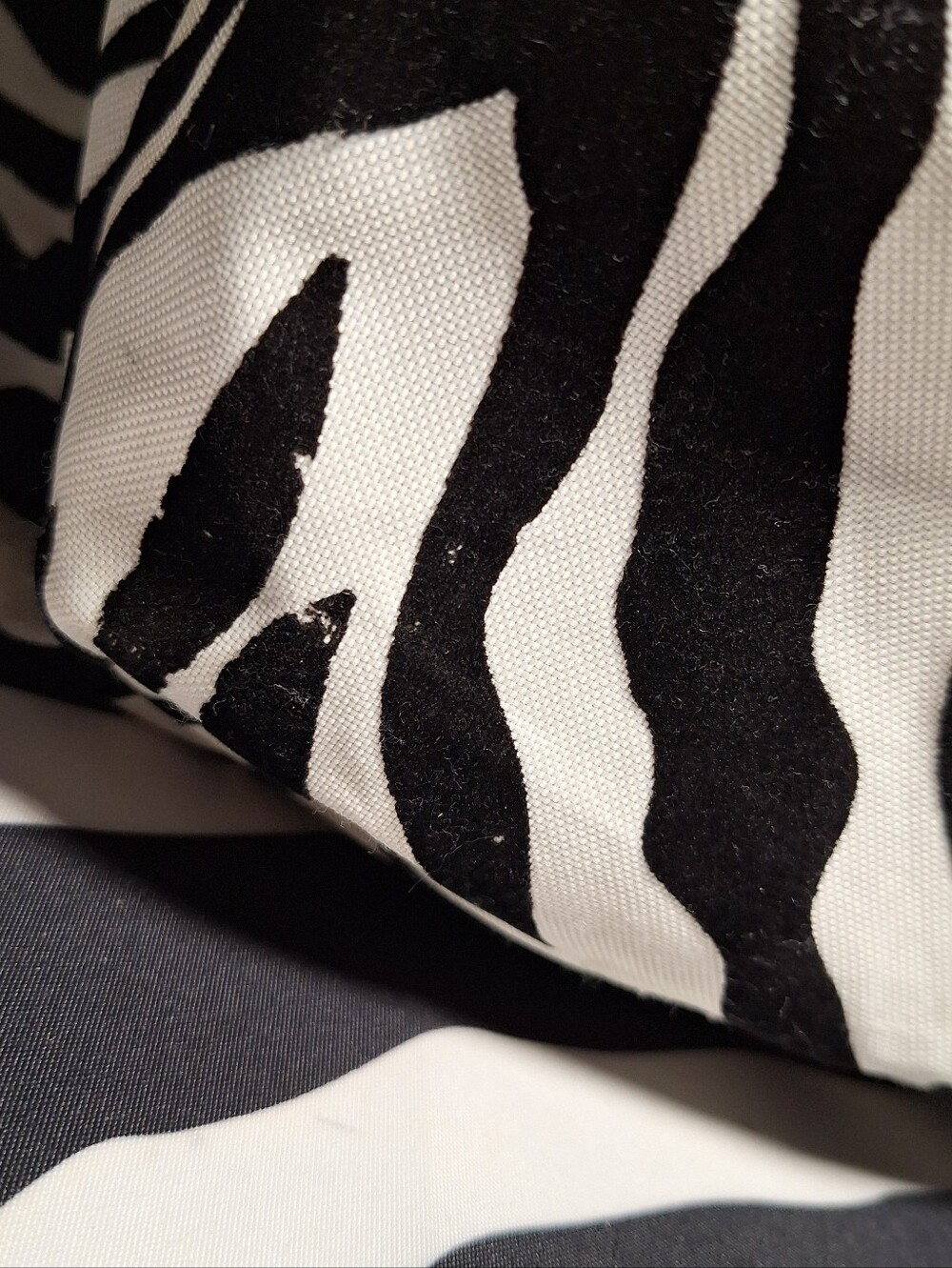 Jansport Backpack Zebra Black White, w/ Velvet-Like Soft Fuzzy Black Stripes - Picture 5 of 15